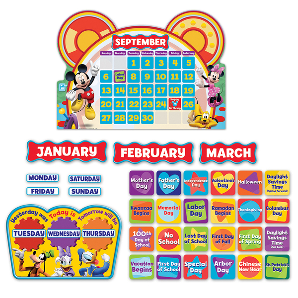 Eureka Mickey Mouse Clubhouse® Calendar Bulletin Board Set 847535